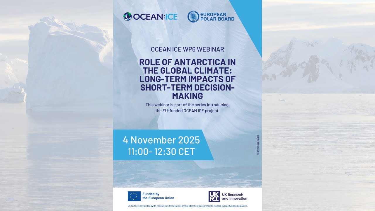 OCEAN ICE WP6 WEBINAR : Role of Antarctica in the global climate