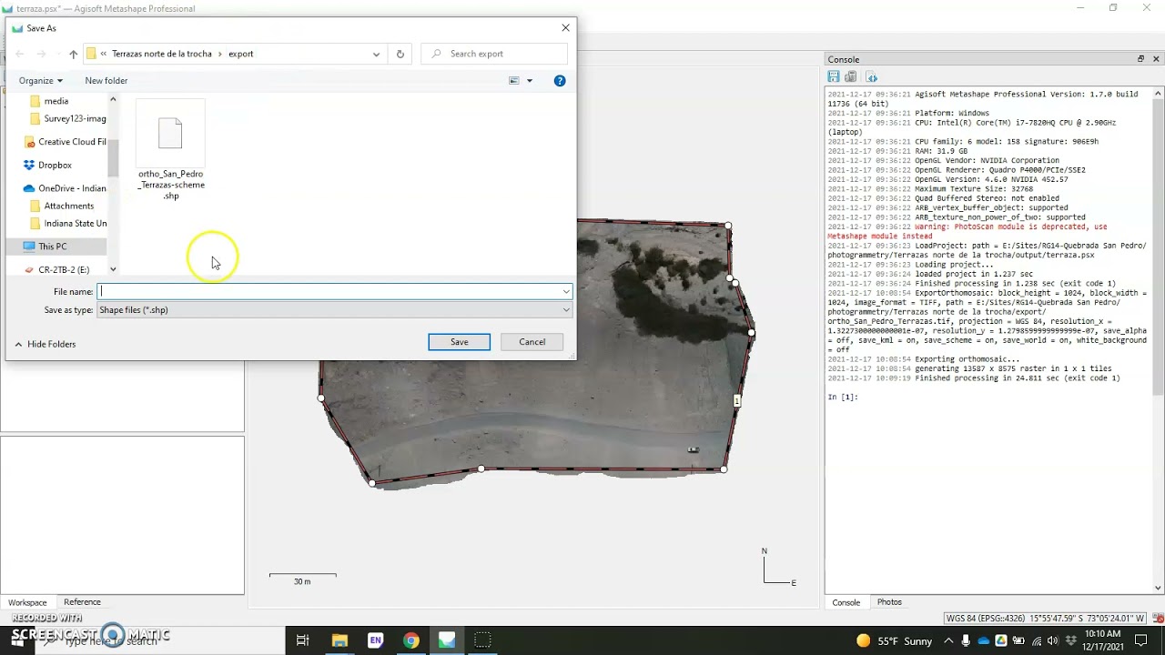 Clipping an Orthomosaic and Tiled Model in Agisoft Metashape Professional