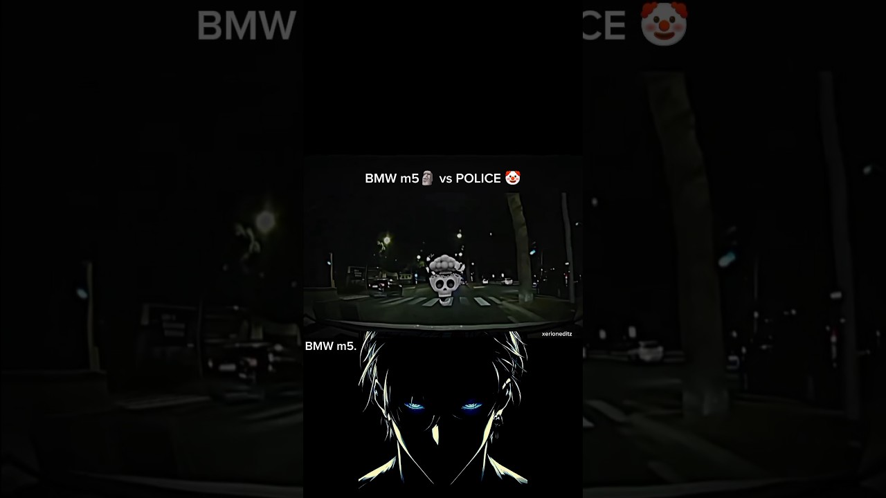 BMW m5🗿 vs POLICE 🤡🚓 #bmw #fire