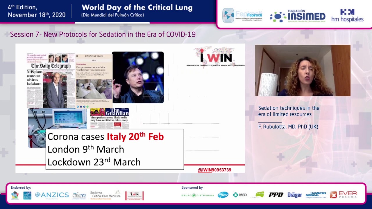 IV WDCL 2020 - Session 7 - Sedation and analgesia at the ICU (english version)