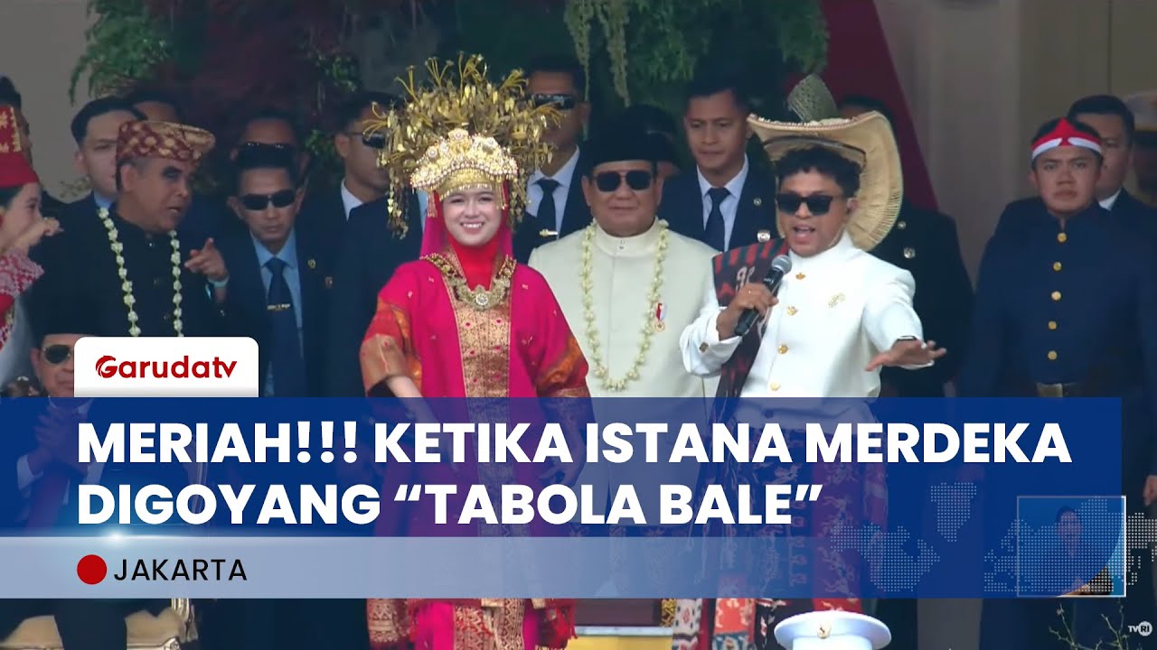Seru! Peserta Upacara dan Tamu Undangan Kompak Joget Tabola Bale Di Istana