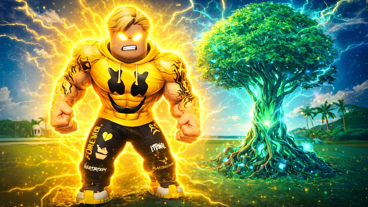 فيلم روبلوكس : ولد مزارع فقير فاجاه بيكتشف ان الشجرة دى🌳 كل ما تكبر قوتة تضاعف +1 💪✨+ التحديث