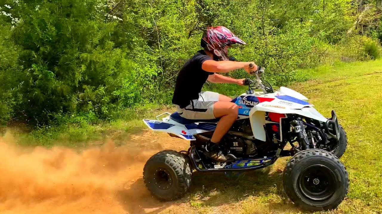 Suzuki Ltr450r First Impression Ride!! Ripping up dirt in the peach garden! Must watch!!