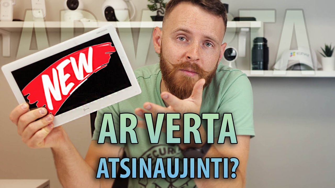 Hikvision ANDROID monitoriaus telefonspynėms DS-KH9510-WTE1(B) Išpakavimas ir Apžvalga