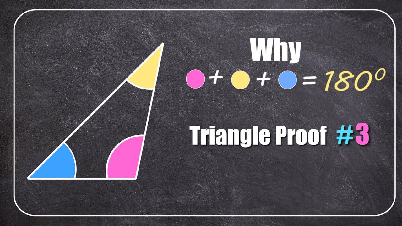 Sum of Angles In A Triangle ANOTHER PROOF #gcse #triangle #proof #geometry