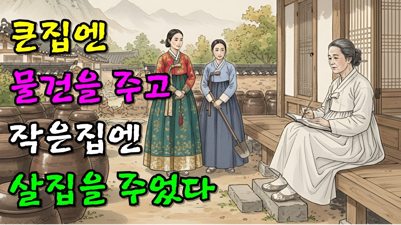 수첩에 담긴 비밀, 큰집엔 물건을 주고 작은집엔 살집을 준 이유ㅣ민담ㅣ옛날이야기ㅣ설화ㅣ전설ㅣ오디오북
