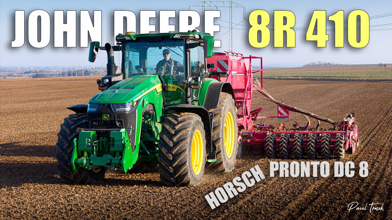 JOHN DEERE 8R 410 | Horsch Pronto DC 8 | Setí jarního ječmene