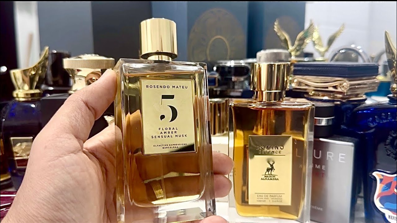 Lattafa Ishq Al Shuyukh Gold vs Alhambra domino 05 vs Rosendo Mateu Nº 5  |  بدائل لطافة عشق الشيوخ