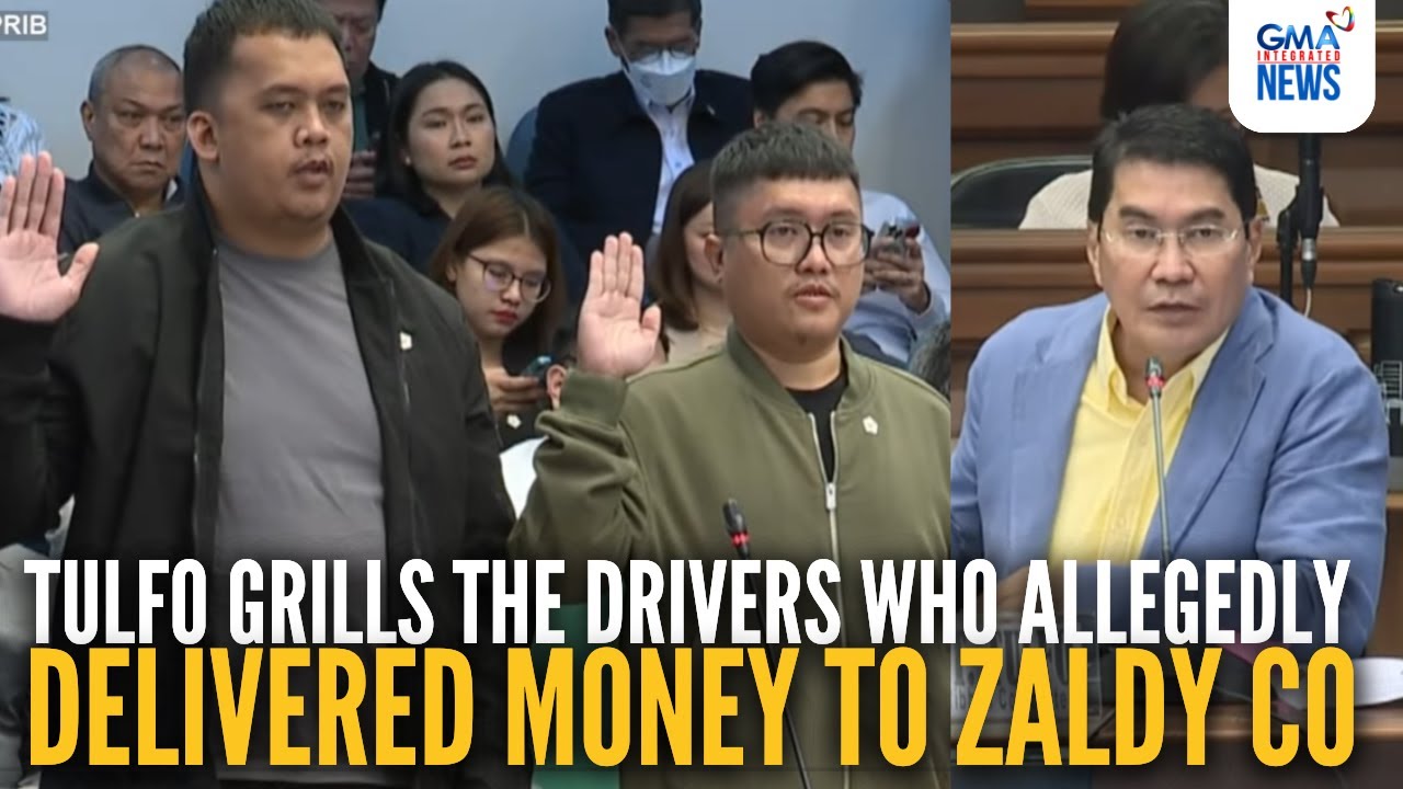 Sen. Erwin Tulfo grills the drivers who allegedly delivered money to Zaldy Co | GMA Integrated News
