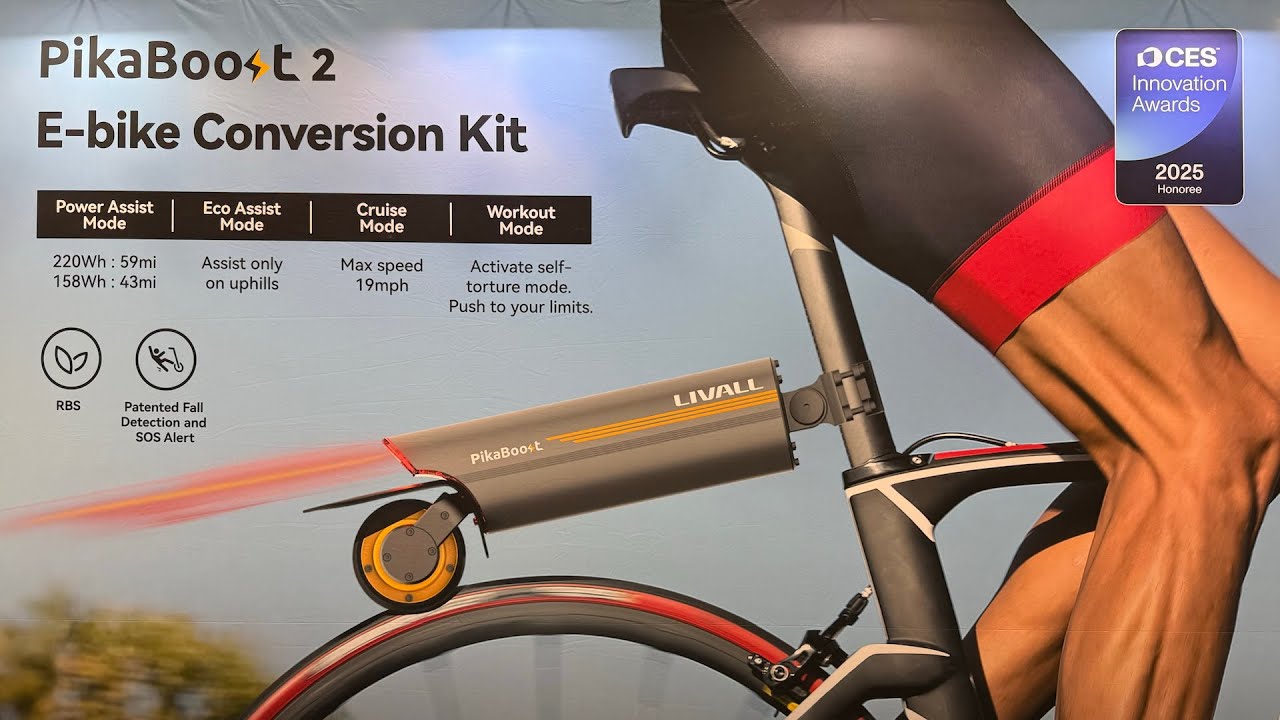 Livall PikaBoost 2 E-Bike Conversion Kit & Smart Helmets at CES 2025
