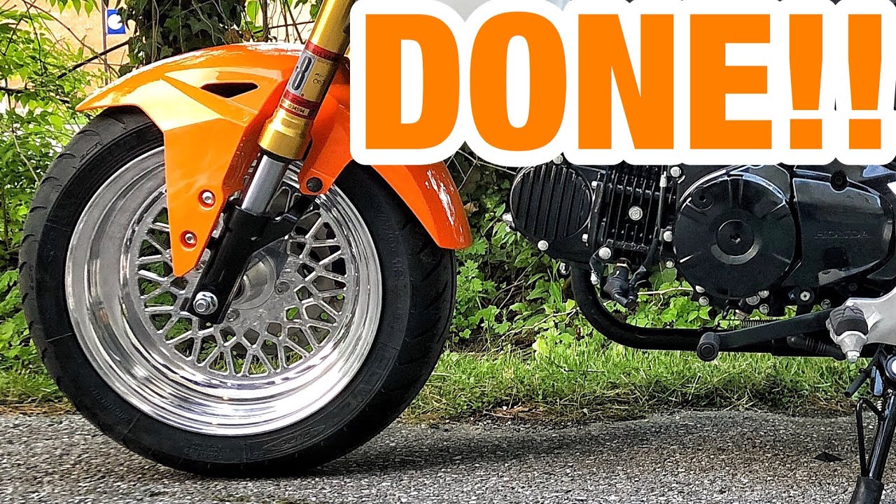2019 Honda Grom Build: Ep. 9 - 12x4 Supermesh Front Wheel Install