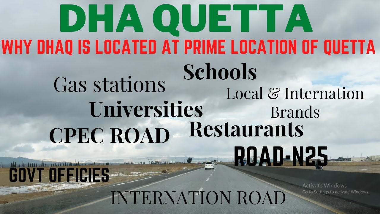 DHA QUETTA: DHAQ Road Map| Distance| DHAQ Commercial Buildings distance| DHA Quetta Location|