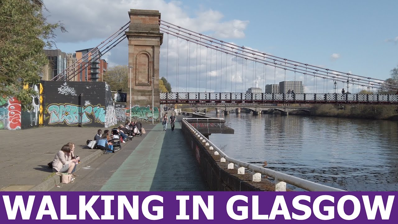 A Sunny Walk In Glasgow By The River Clyde | Scotland