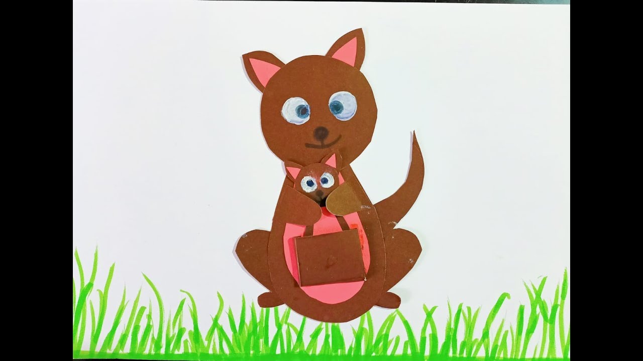 DIY Paper Craft of Kangaroo || Easy Jumping Craft of Kangaroo