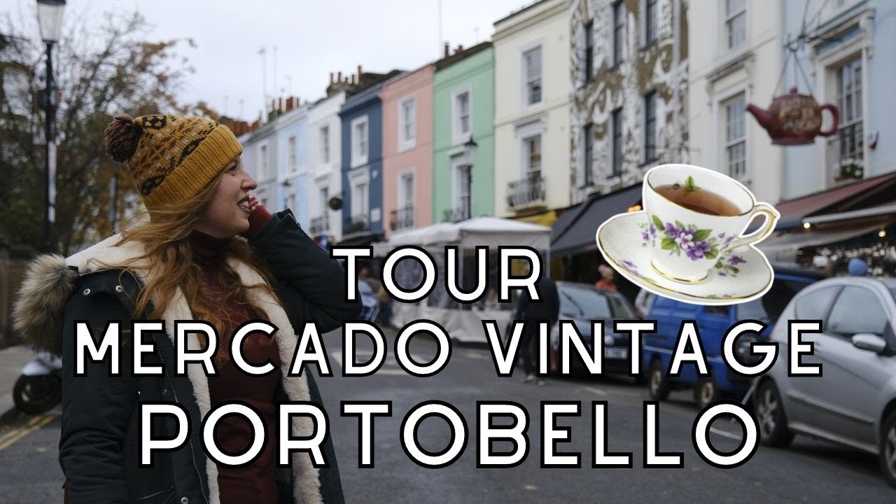 Tour PORTOBELLO MARKET en NOTTING HILL en navidad 🎄- Mercado vintage | LONDRES ESENCIAL