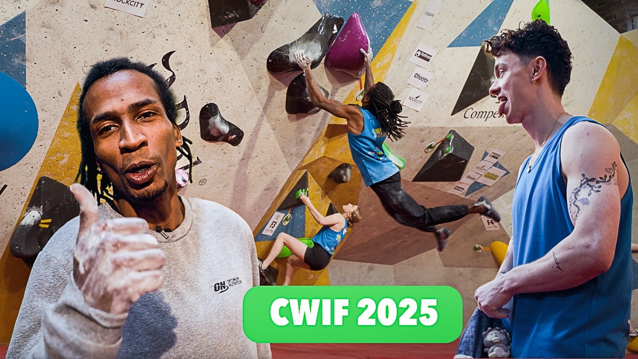 Micka Mawem doing an International Climbing Comp in Sheffield with One Leg🦵