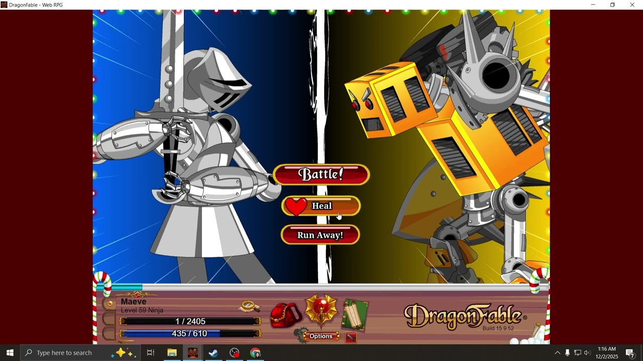 DragonFable Thankstaking Chapter 18 Robot War NDA F2P (SKIP TO 12:45 for the successful run)