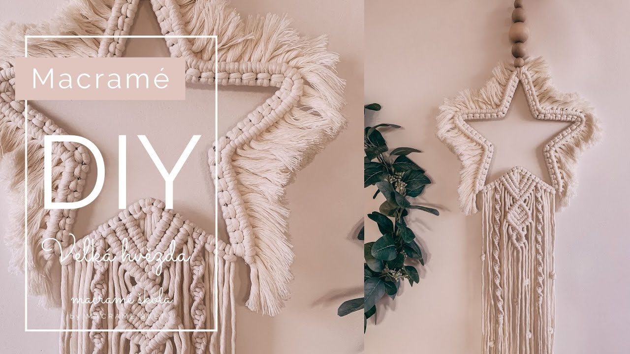 DIY ⭐️ Macramé nástěnná hvězda by MACRAMÉ SVĚT