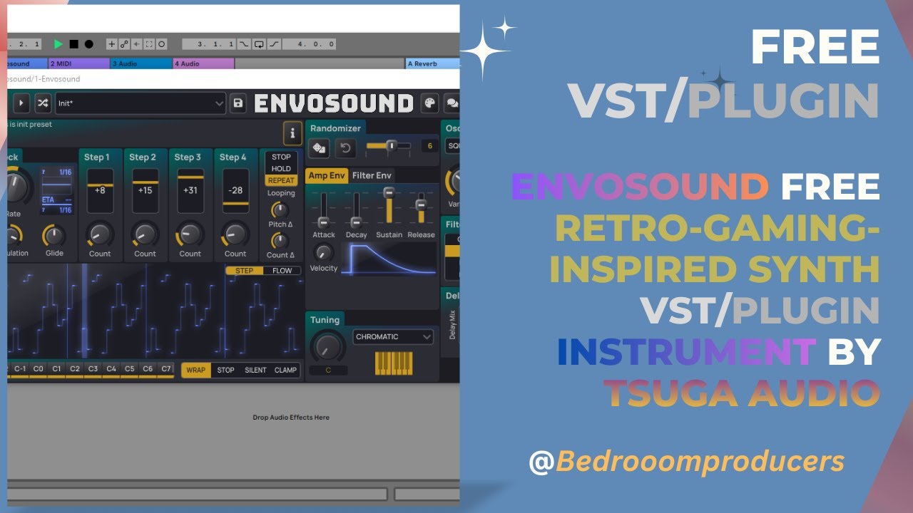 Envosound - FREE Retro-Gaming-inspired Synth VST/Plugin Instrument by Tsuga Audio #TsugaAudio