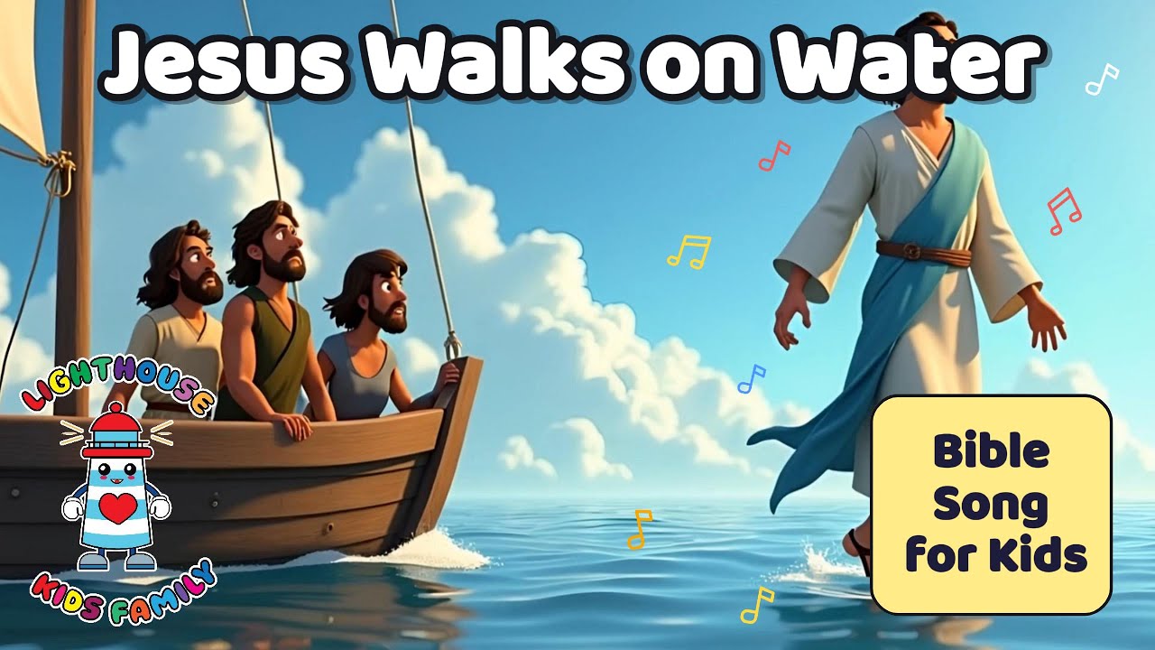 Jesus Walks on Water | Matthew 14:22-33 | Lighthouse Kids Family | Christian Kids Music | Bible Song
