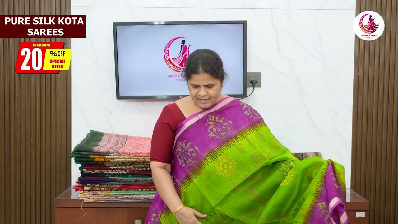 Pure Kota Silk Saree Collection | Latest Collection | Hyderabad Shopping | Saritha Reddy Sarees