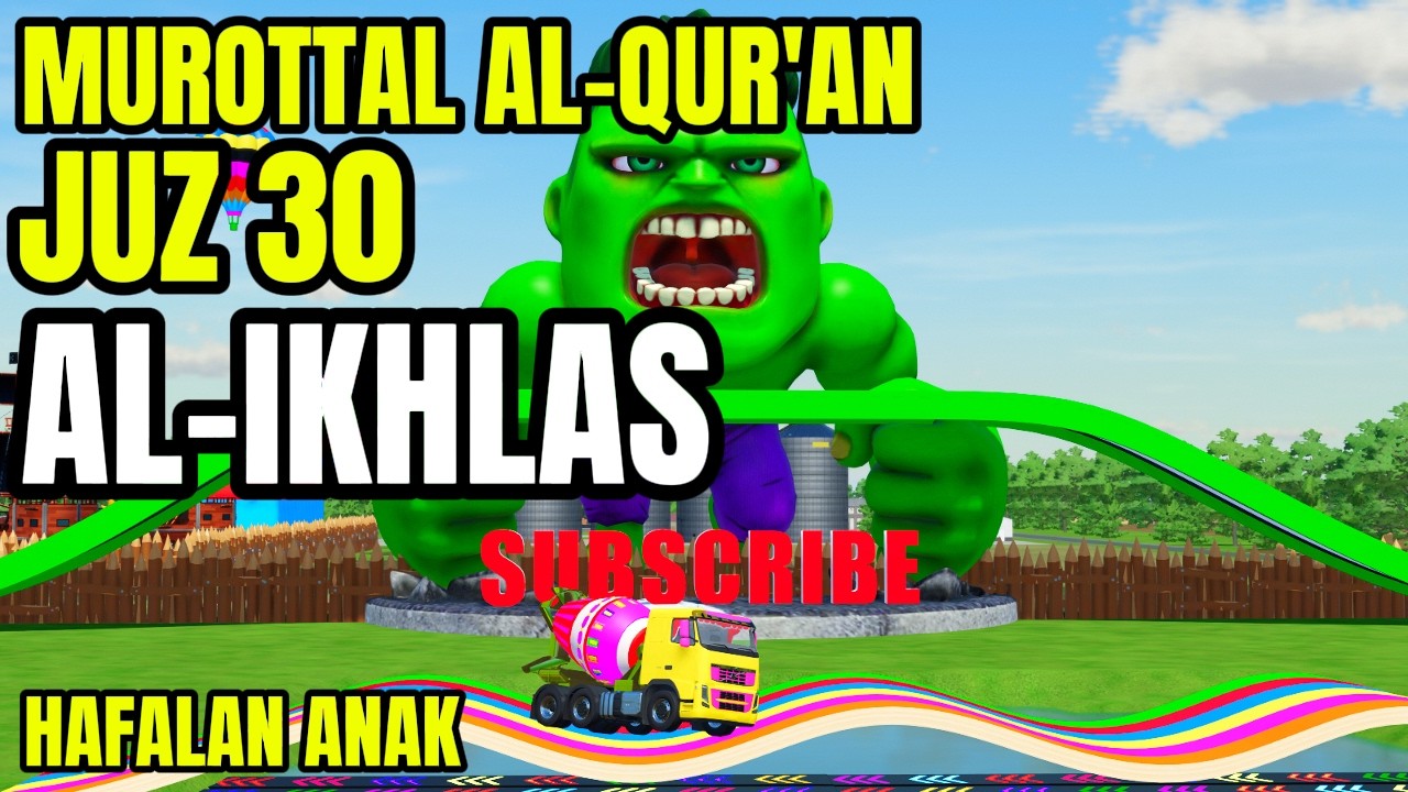 MUROTAL ANAK SURAH AL-IKHLAS ANIMASI MOBIL POLISI, AMBULANS MENGAJI ALQURAN FS22