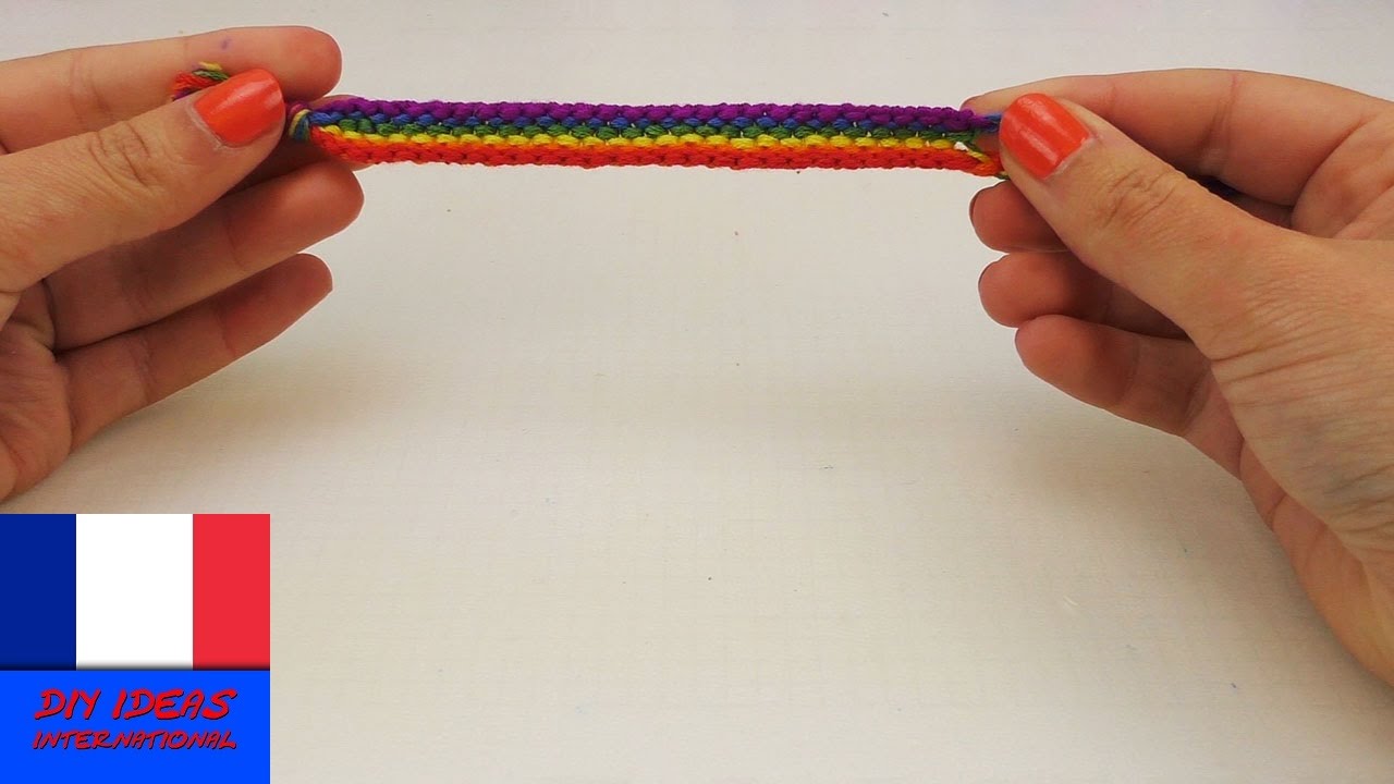 Bracelet en fils noués / noeuds multicolores / Bracelet DIY d'amitié