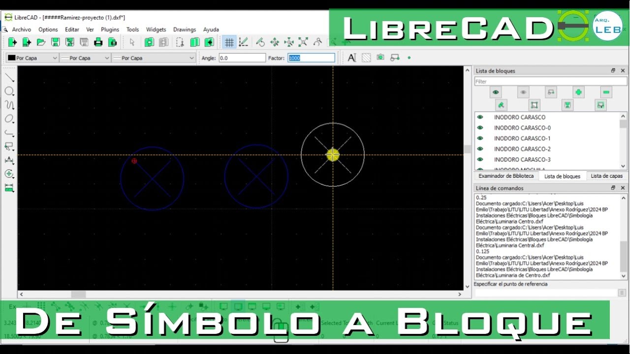 [LibreCAD]-Convertir Símbolo a Bloque