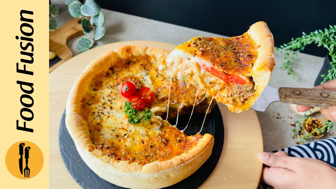Deep Dish Kabab Pizza Recipe By Food Fusion