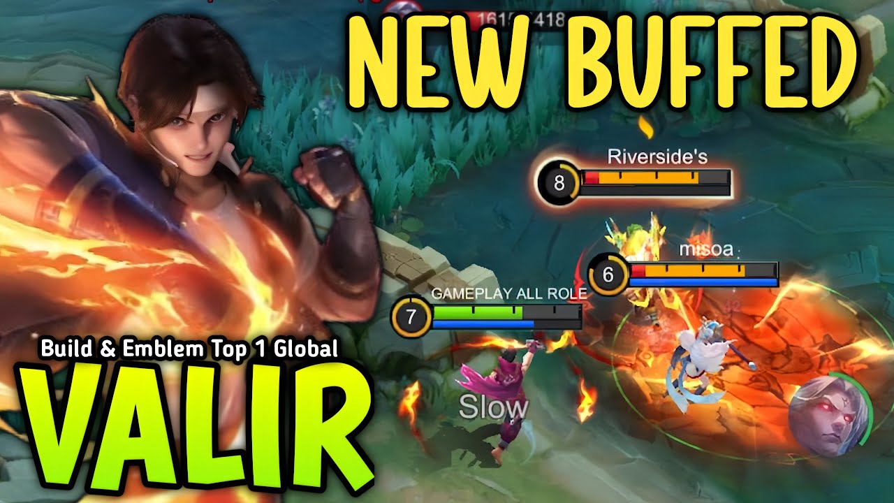 Valir New BUFFED is So Strong with Best Build & Emblem For Mid Lane!!😱 - Build Top 1 Global Valir