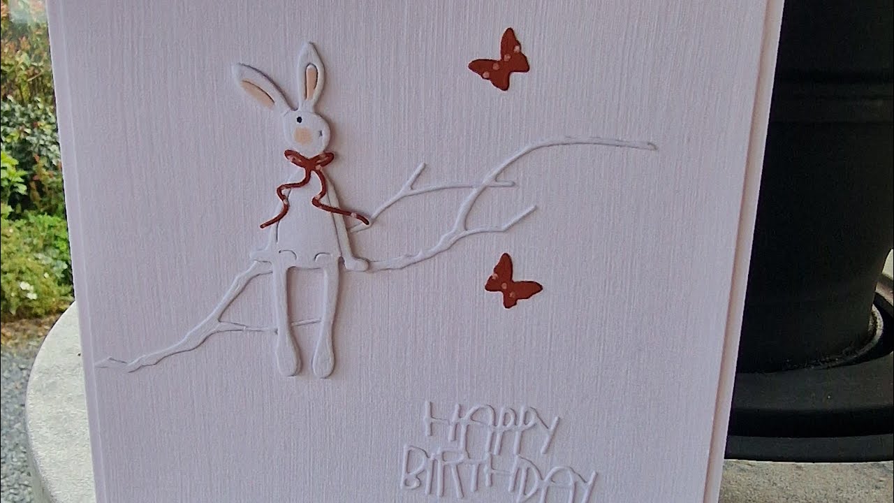 Mr Bunny on a clean and simple cute little card 