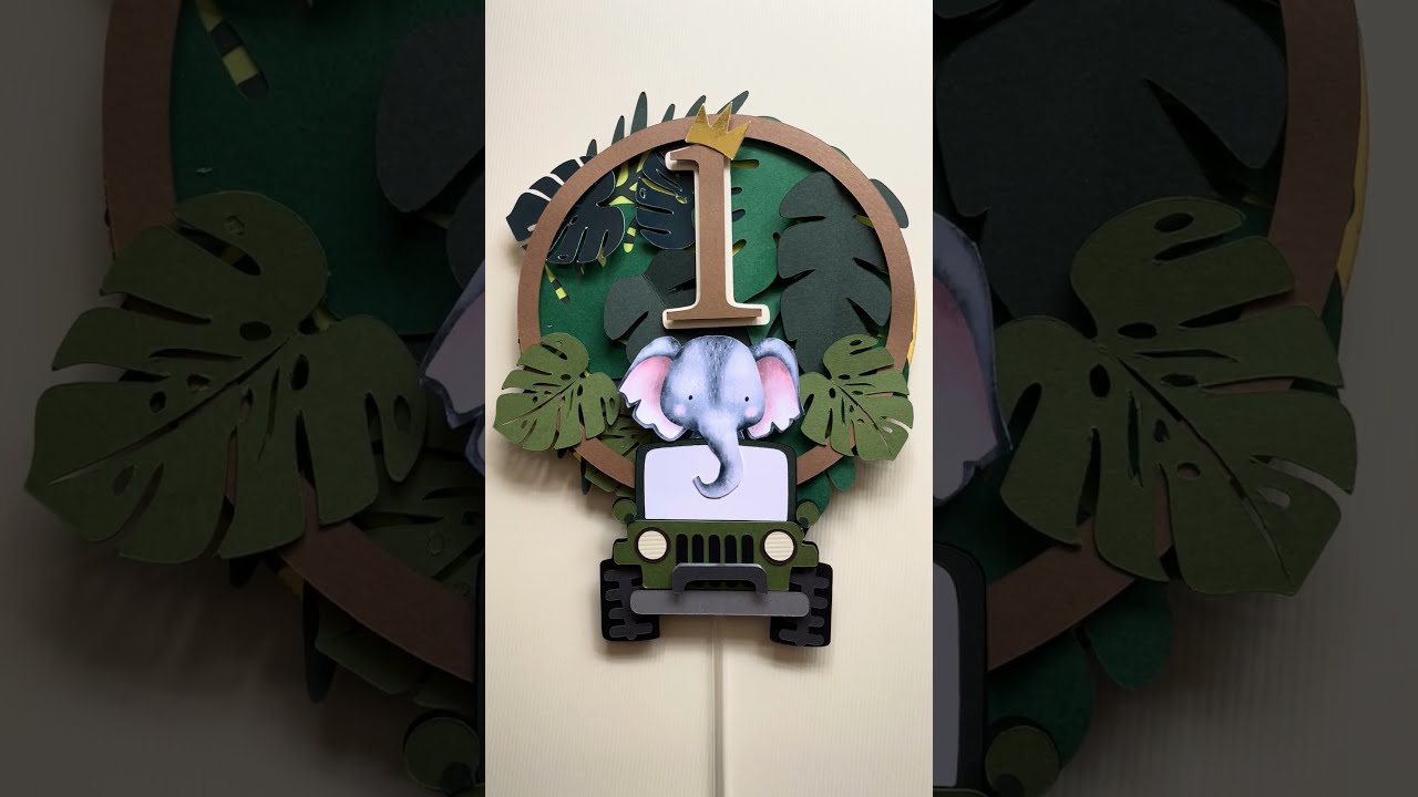 🐘 Topo de Bolo Safari