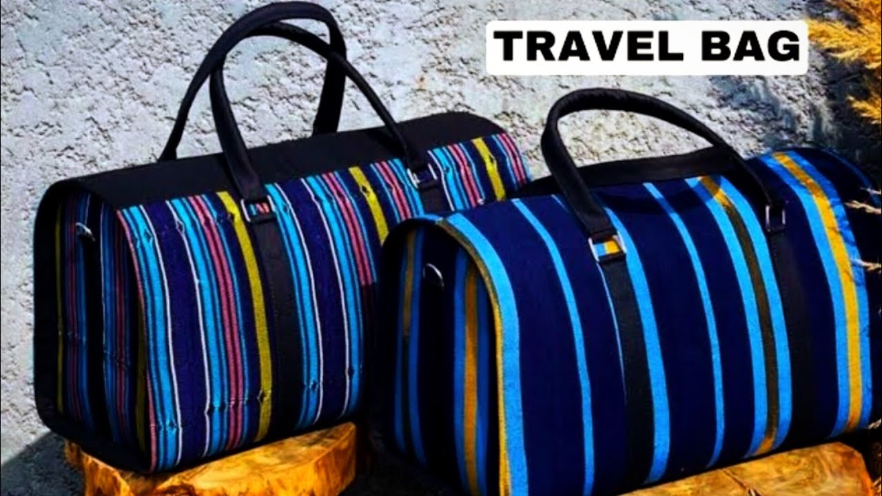 HOW TO MAKE A STYLISH TRAVEL BAG l FABRIC  BAG TUTORIAL