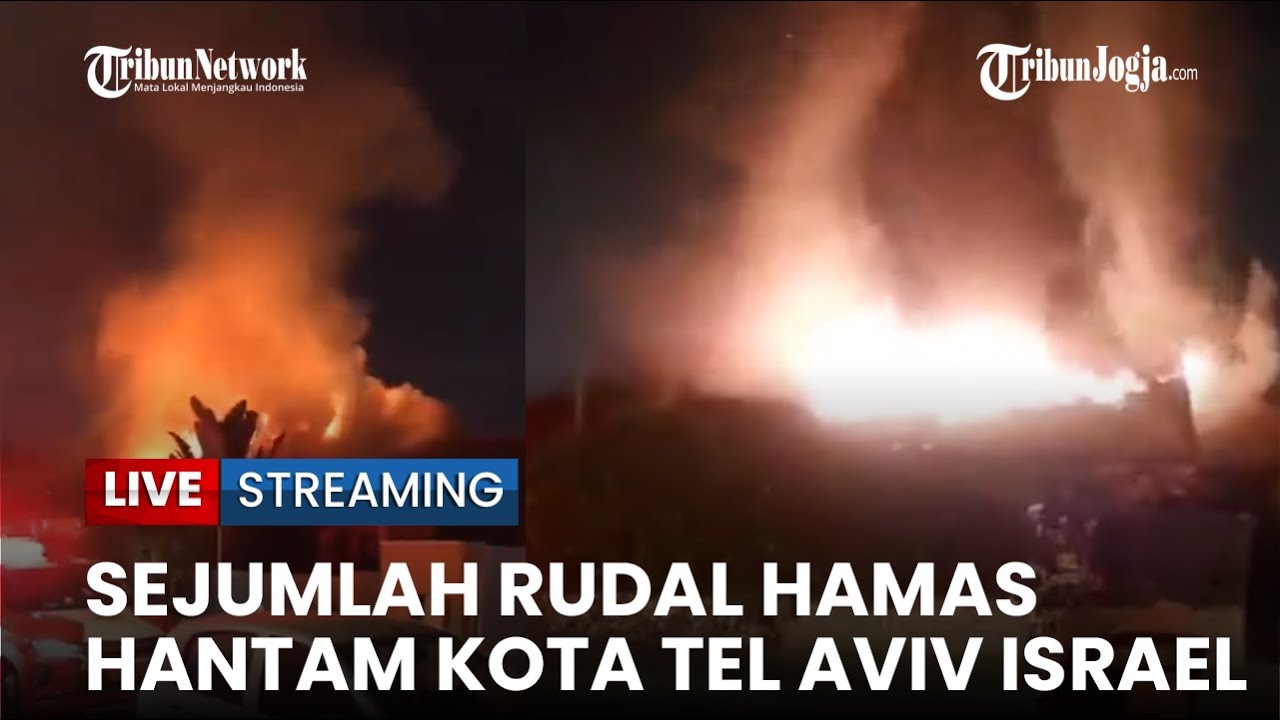 🔴HAMAS Hantam Tel Aviv dengan Rudal, Sejumlah Bangunan dan Mobil Terbakar