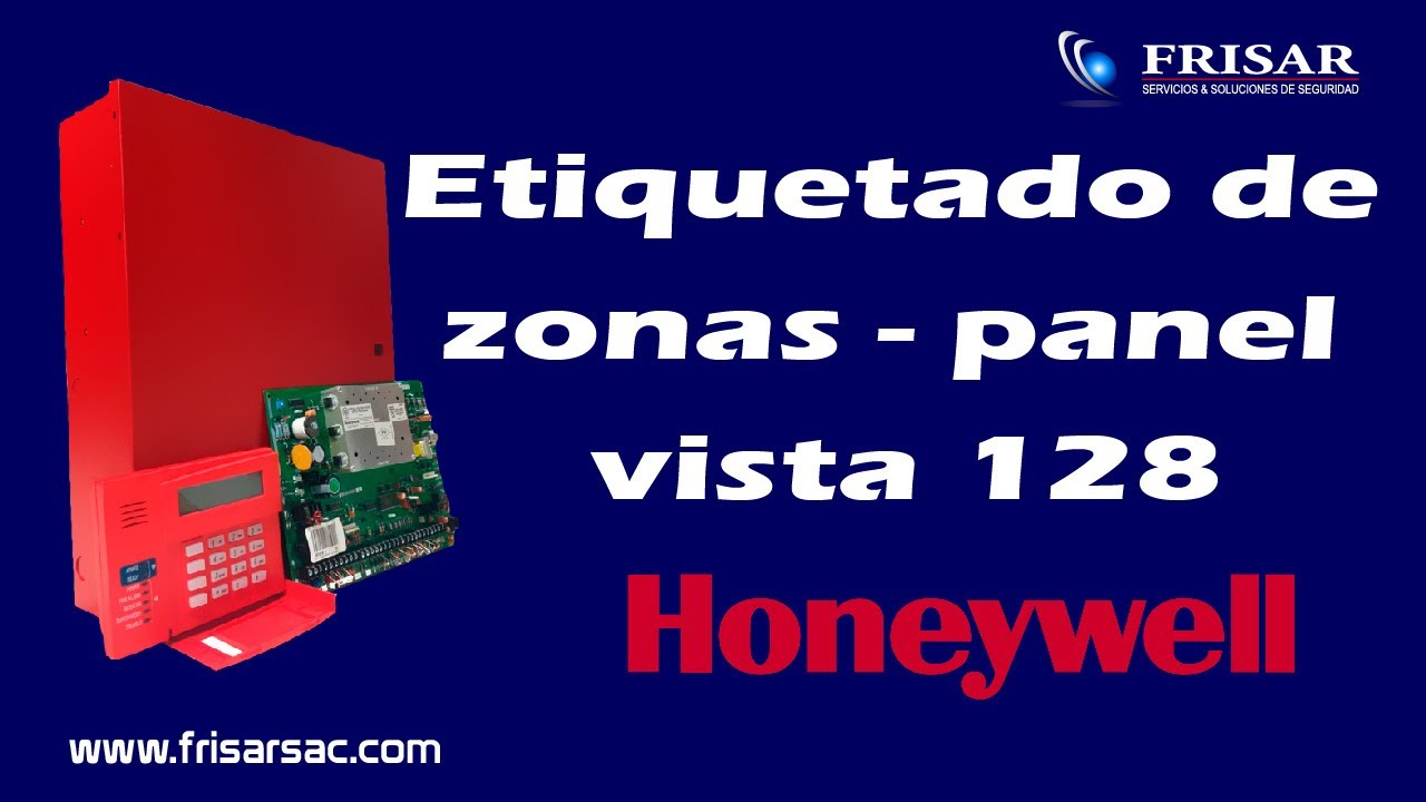 Etiquetado de zonas de panel vista 128 Honeywell