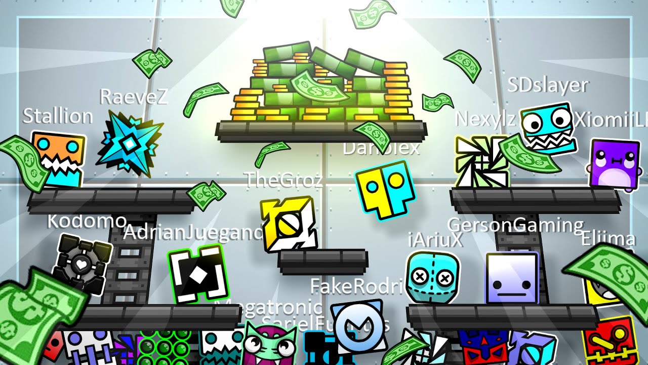 💥 +100 STREAMERS de GEOMETRY DASH en el JUEGO DEL CALAMAR 🦑