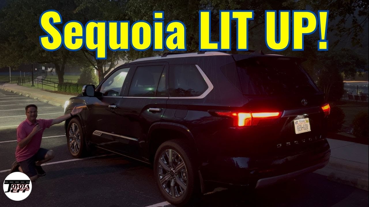 Toyota Sequoia Capstone в ночной подсветке: внутри и снаружи!