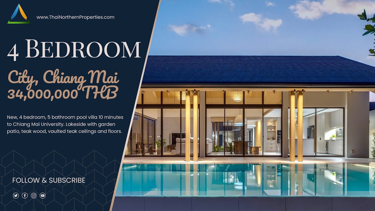 4 Bedroom Modern Pool Villa in City