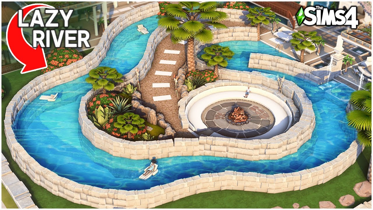 Pool River Mansion 🌊 [No CC] - Sims 4 Speed Build | Kate Emerald