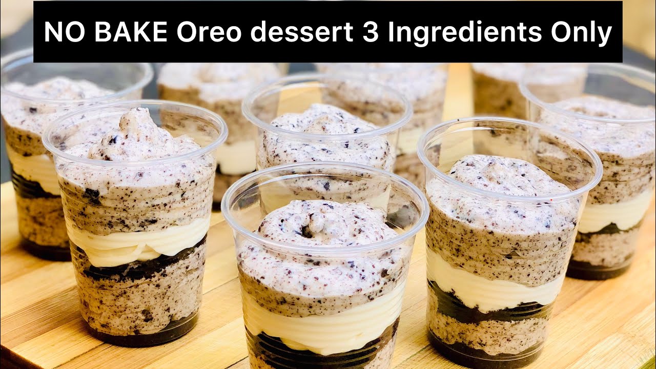 Oreo Dessert Recipe 3 INGREDIENTS ONLY - No bake Oreo dessert - Oreo Mousse Recipe