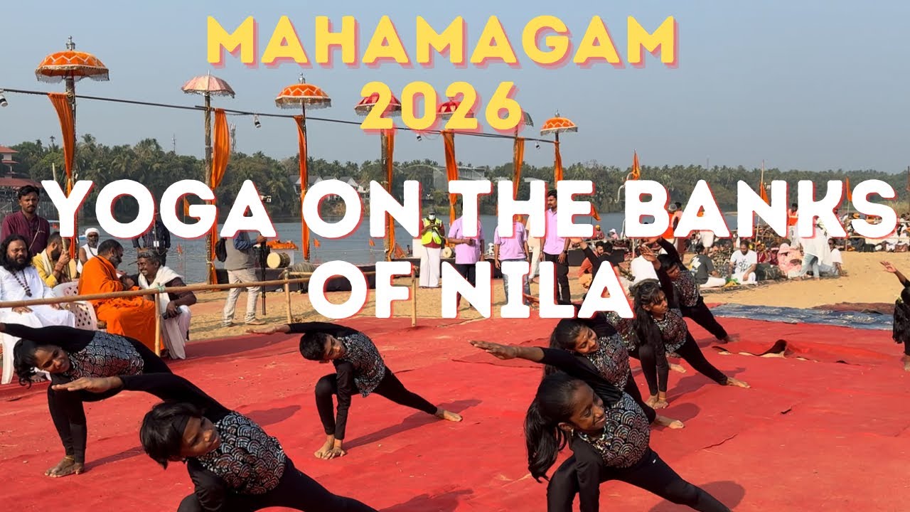 A powerful Yoga Pradarshan at Kerala Kumbhamela 2026, showcasing discipline, strength and tradition