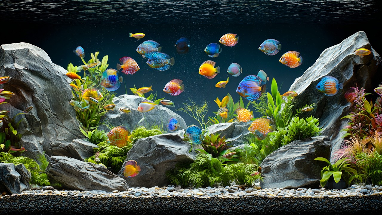 🐠 Ночной Аквариум 4K: Рыбки Кораллового Рифа для Сна и Глубокой Релаксации | Морской Фон и Медитация