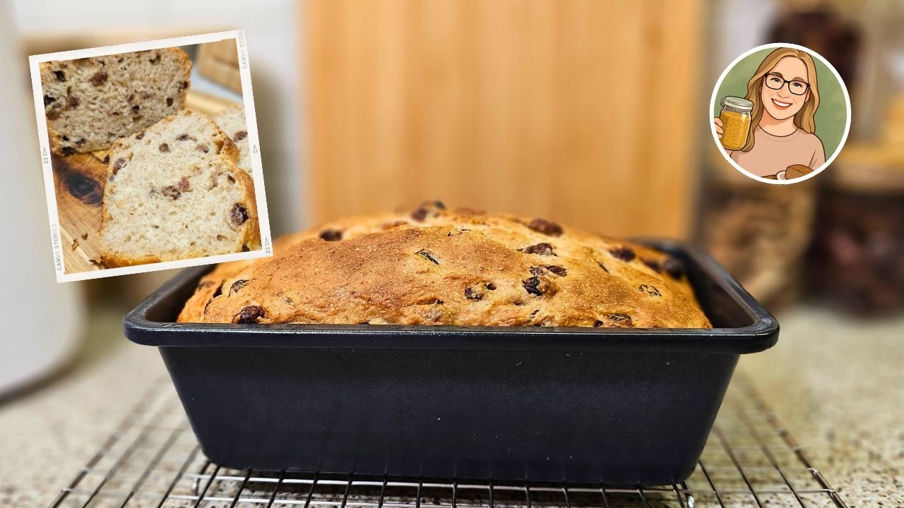 🍇Rosinenbrot mit Dinkel & Brühstück – weich, aromatisch & natürlich fermentiert