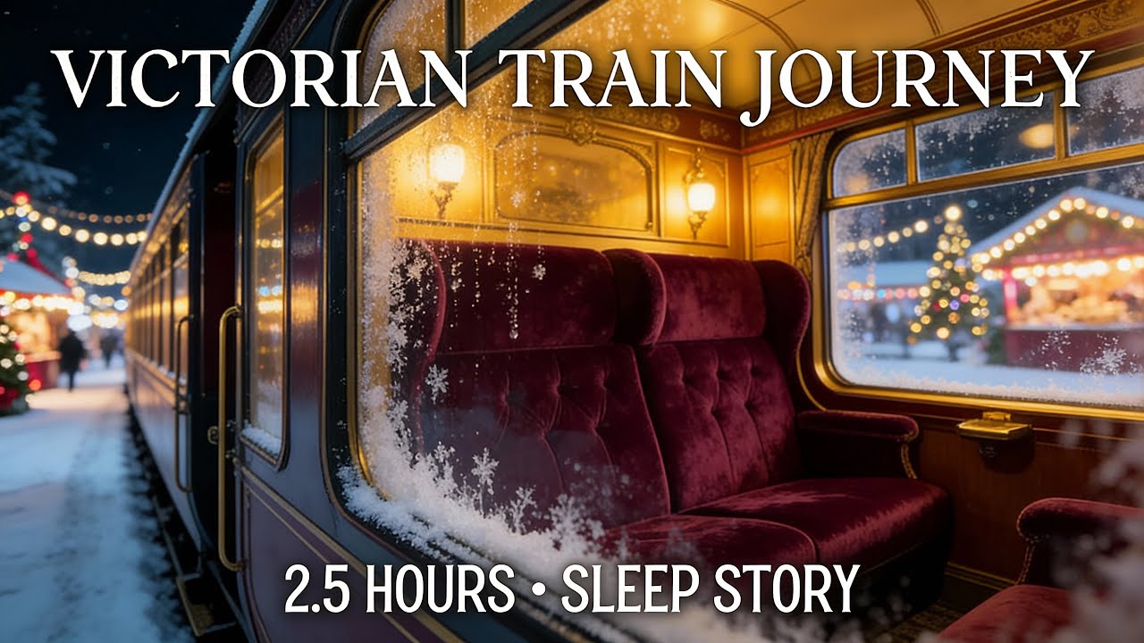 Victorian Train Journey To Sleep To | Christmas Markets of Europe with Ambient Train Sounds
