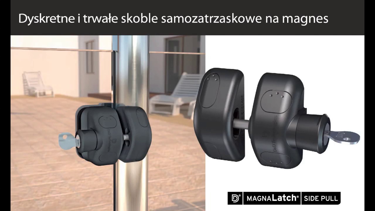 Zasuwa samo-zatrzaskowa magnetyczna do furtek