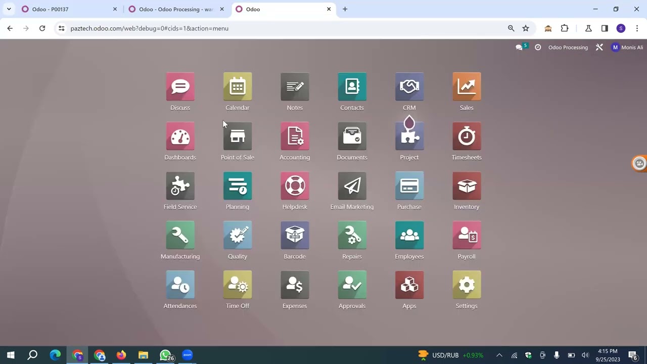 Odoo - Procure to Pay - Process