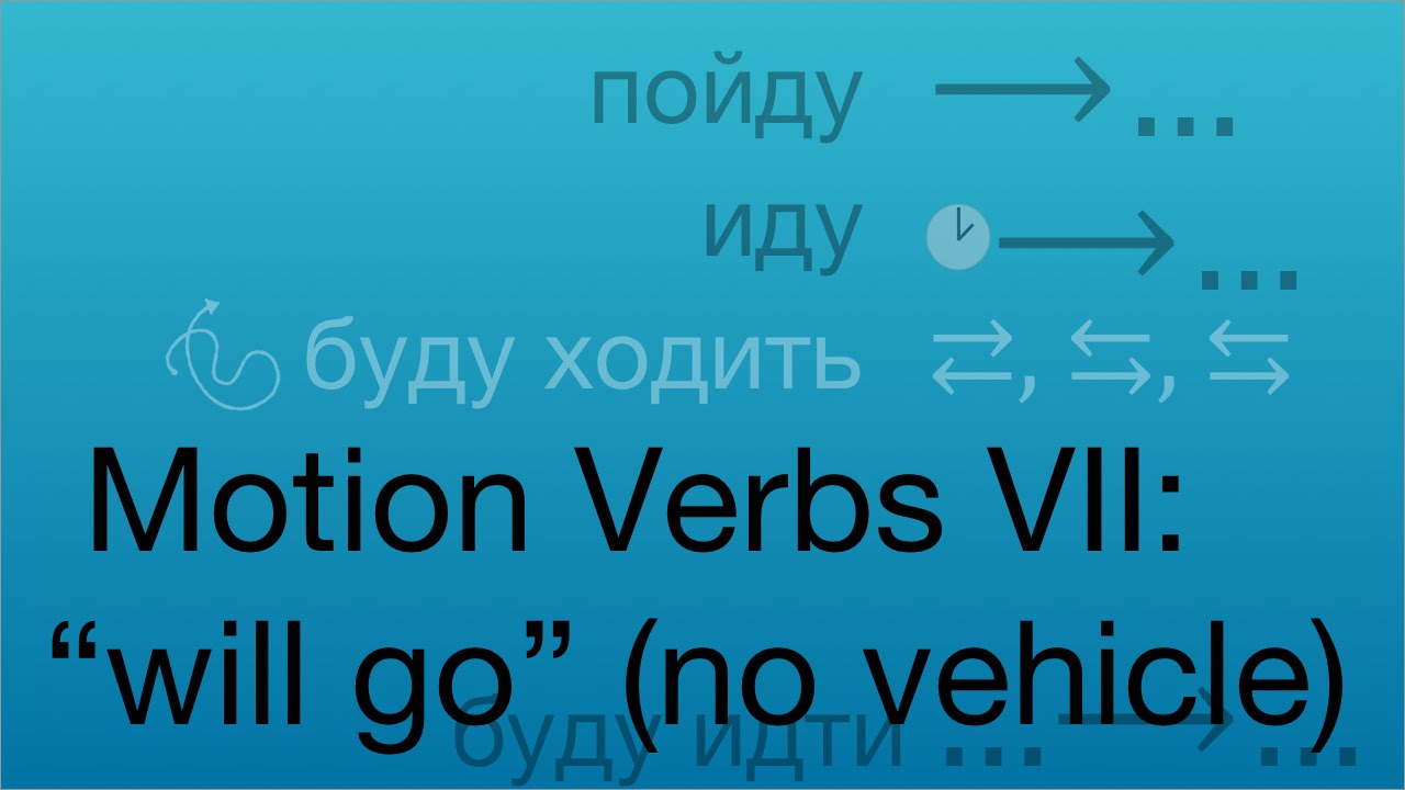 Russian Motion Verbs VII: 