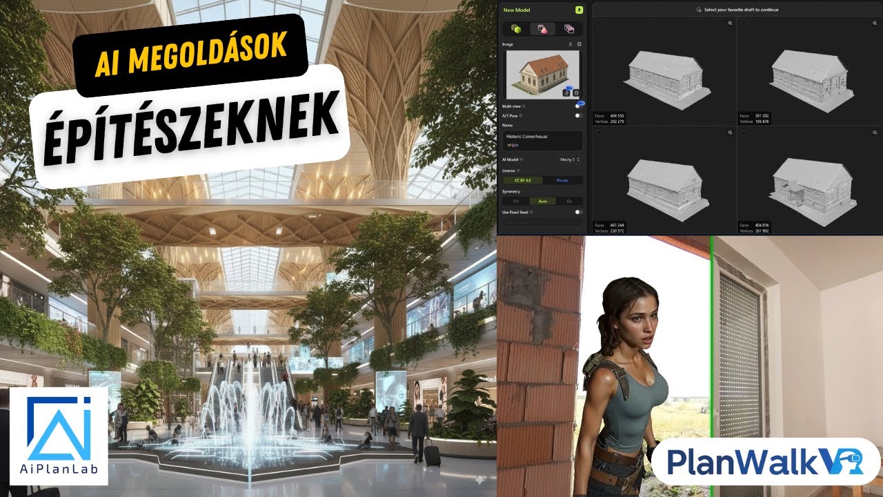 AI megoldások építészeknek - Google Nano Banana, PlanWalkVR, Meshy, AI-Video
