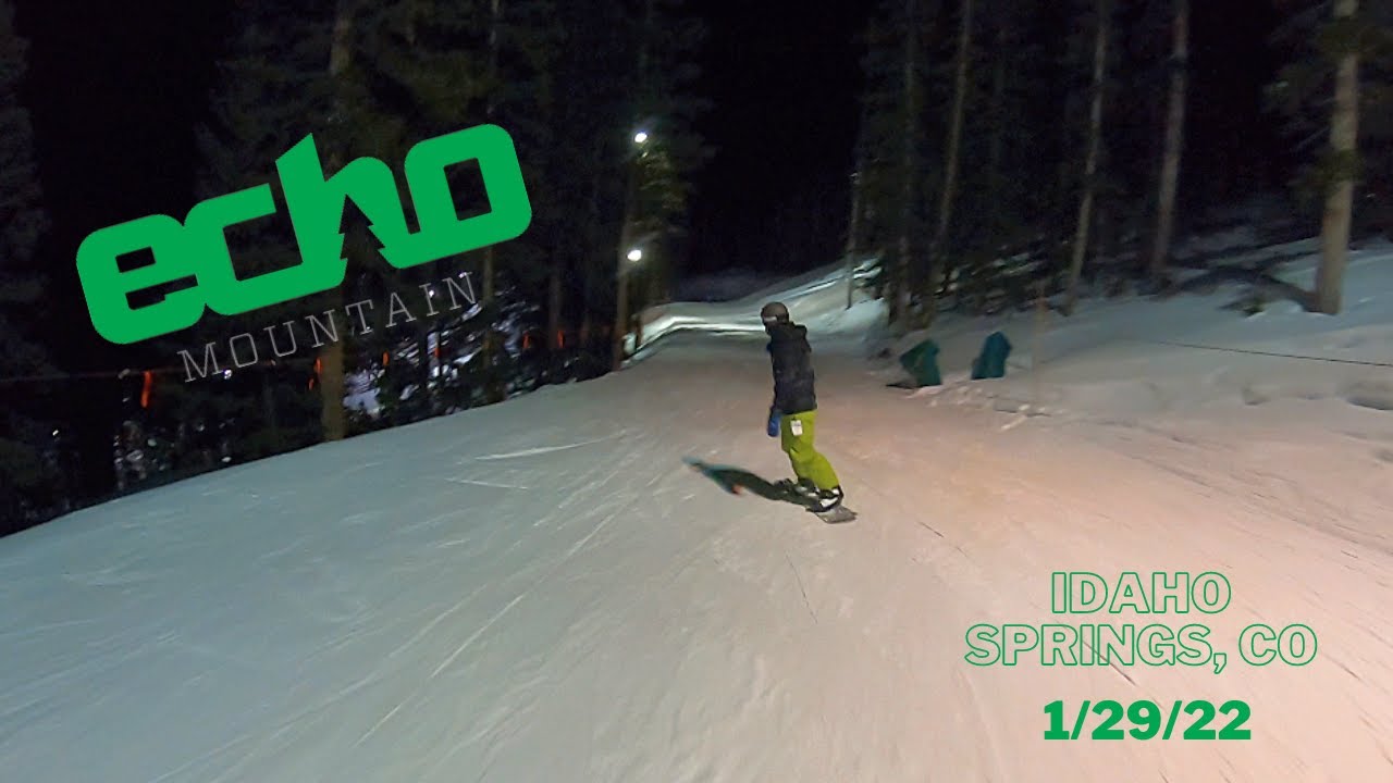Night Snowboarding at Echo Mountain in Idaho Springs, CO