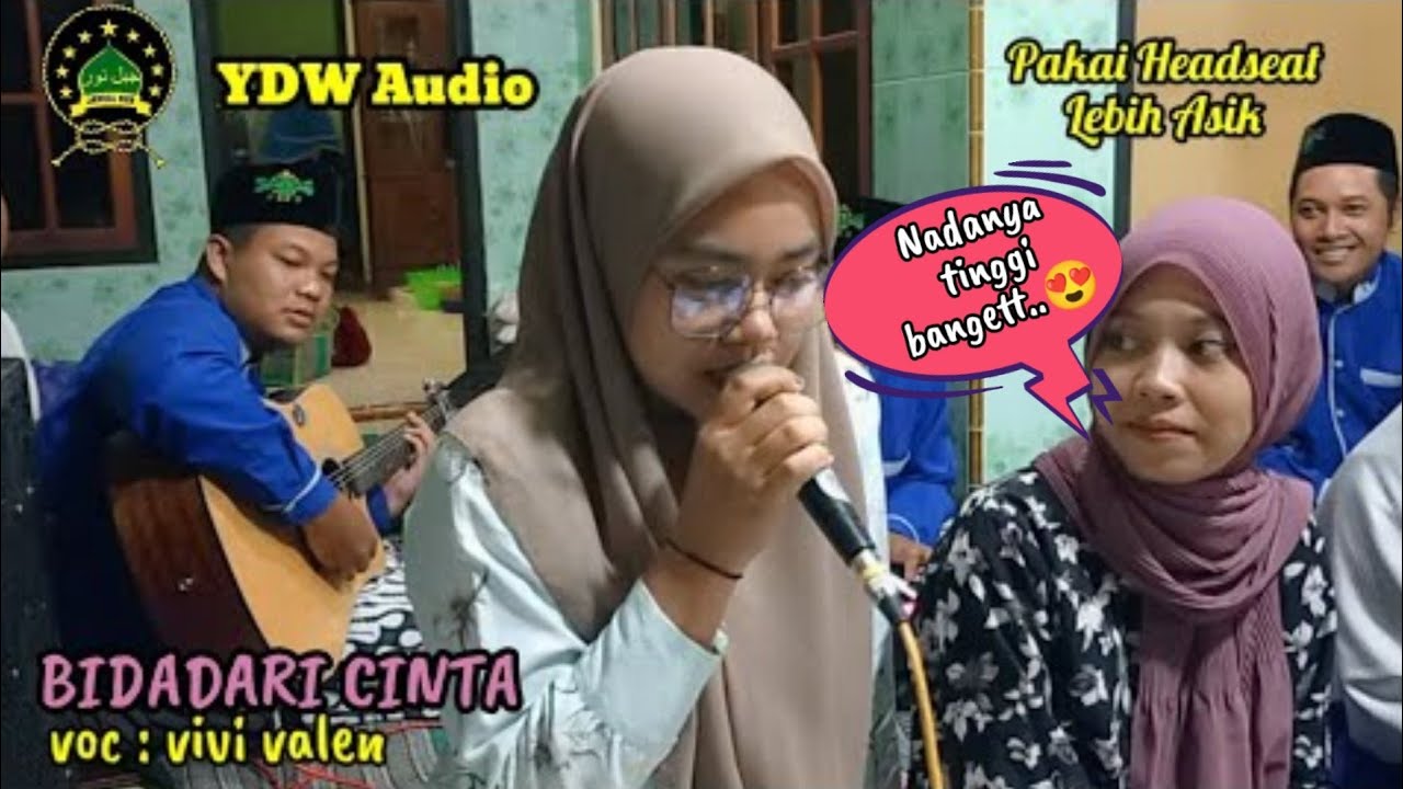 BIDADARI CINTA versi hadroh modern,tes vocal baru jabalnur indonesia-SINDEN HADROH